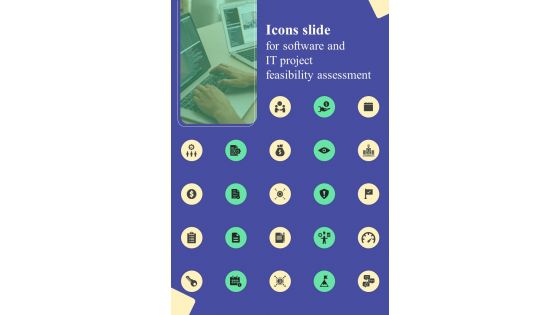 Icons Slide For Software And IT Project Feasibility Assessment One Pager Sample Example Document