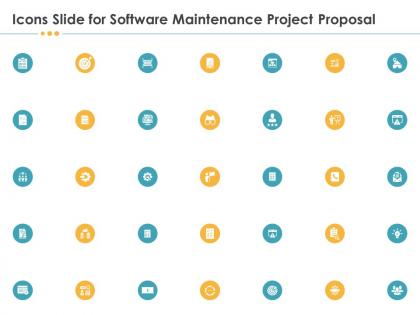 Icons slide for software maintenance project proposal ppt file brochure