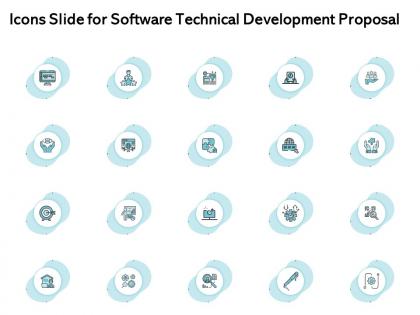 Icons slide for software technical development proposal ppt model