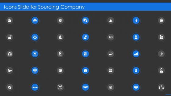 Icons slide for sourcing company ppt demonstration