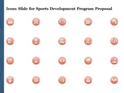 Icons slide for sports development program proposal ppt powerpoint presentation shapes
