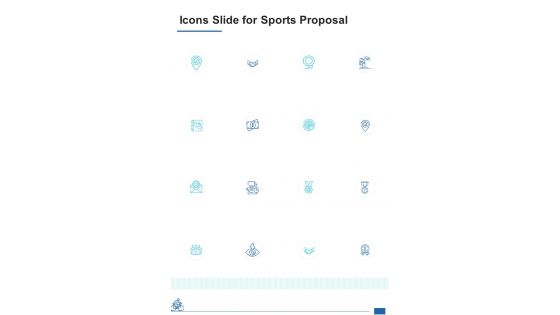 Icons Slide For Sports Proposal One Pager Sample Example Document