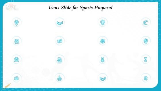 Icons slide for sports proposal