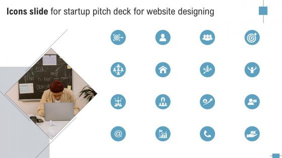 Icons Slide For Startup Pitch Deck For Website Designing