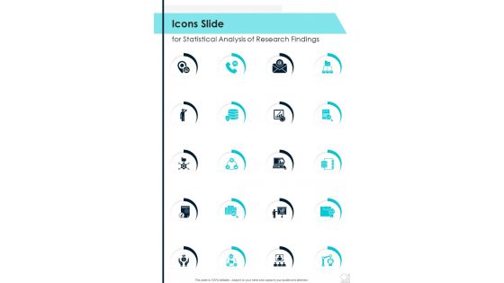 Icons Slide For Statistical Analysis Of Research Findings One Pager Sample Example Document