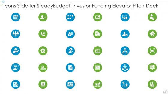 Icons Slide For Steadybudget Investor Funding Elevator Pitch Deck