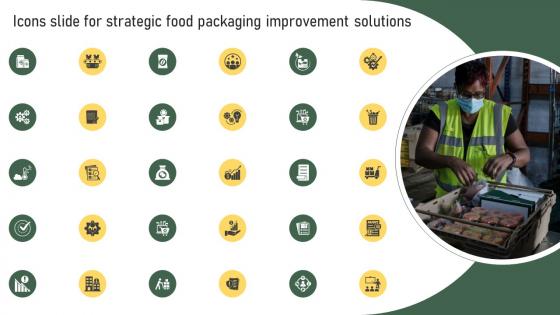 Icons Slide For Strategic Food Packaging Improvement Solutions
