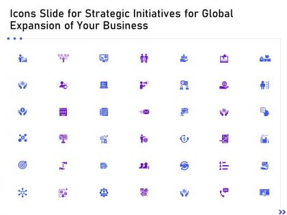Icons slide for strategic initiatives for global expansion of your business ppt inspiration