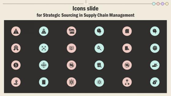 Icons Slide For Strategic Sourcing In Supply Chain Management Strategy SS V