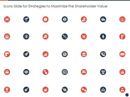 Icons slide for strategies to maximize the shareholder value ppt ideas