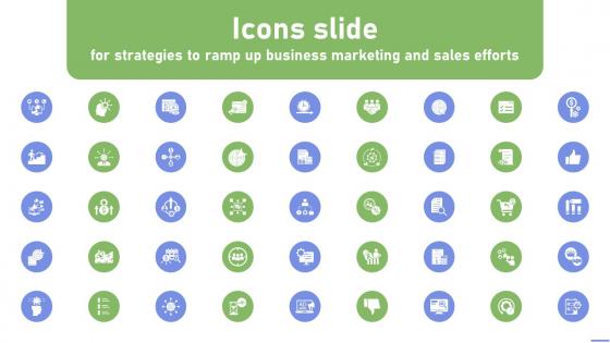 Icons Slide For Strategies To Ramp Up Business Marketing And Sales Efforts Strategy SS V