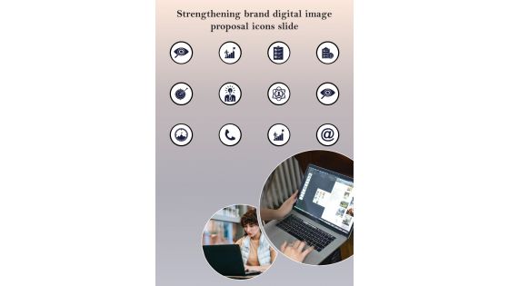 Icons Slide For Strengthening Brand Digital Image Proposal One Pager Sample Example Document