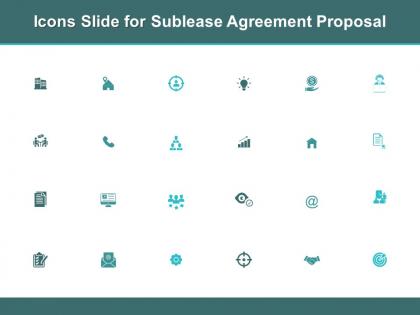 Icons slide for sublease agreement proposal ppt powerpoint presentation slides