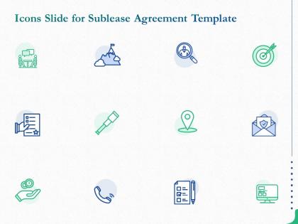 Icons slide for sublease agreement template ppt powerpoint presentation slides pictures