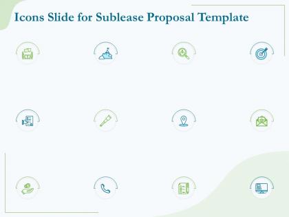 Icons slide for sublease proposal template ppt powerpoint presentation file design