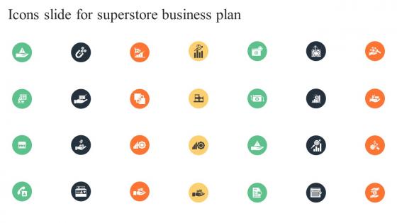 Icons Slide For Superstore Business Plan BP SS