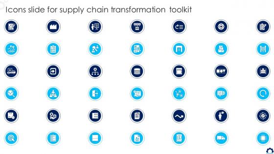 Icons Slide For Supply Chain Transformation Toolkit Ppt Icon Example Introduction