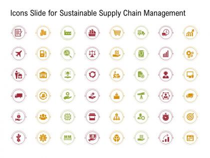 Icons slide for sustainable supply chain management ppt diagrams