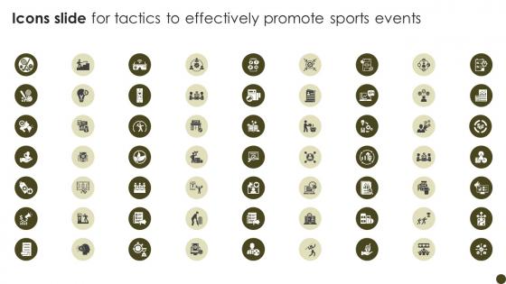 Icons Slide For Tactics To Effectively Promote Sports Events Strategy SS V