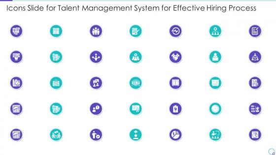 Icons Slide for Talent Management System for Effective Hiring Process