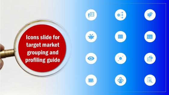 Icons Slide For Target Market Grouping And Profiling Guide MKT SS V