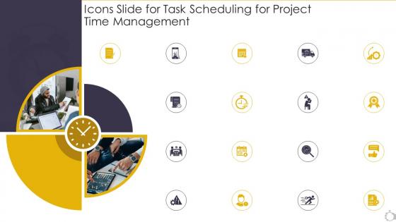 Icons Slide For Task Scheduling For Project Time Management