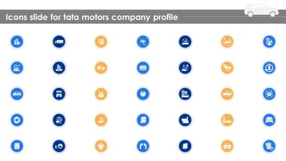 Icons Slide For Tata Motors Company Profile Ppt Summary Design Inspiration CP SS