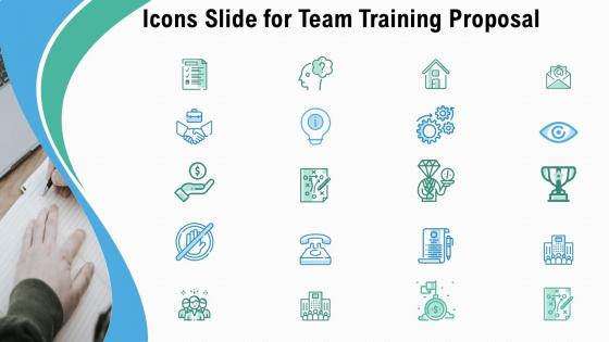 Icons slide for team training proposal ppt slides example