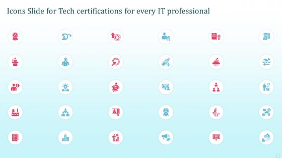 Icons Slide For Tech Certifications For Every IT Professional