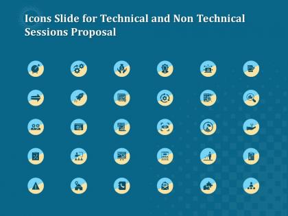 Icons slide for technical and non technical sessions proposal ppt inspiration