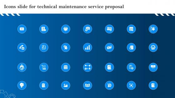 Icons Slide For Technical Maintenance Service Proposal Ppt Ideas