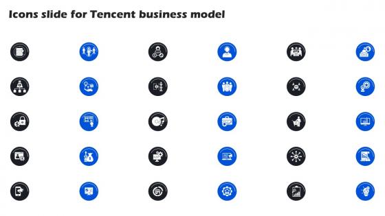Icons Slide For Tencent Business Model BMC SS