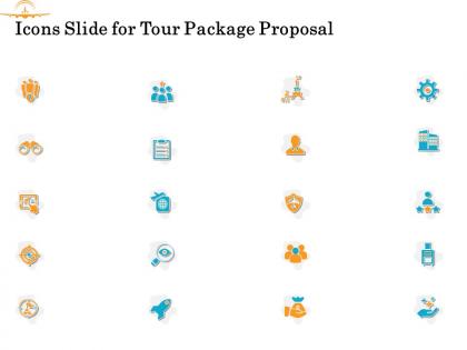Icons slide for tour package proposal ppt powerpoint presentation gallery portrait