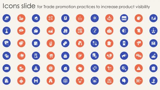 Icons Slide For Trade Promotion Practices To Increase Product Visibility Strategy SS V