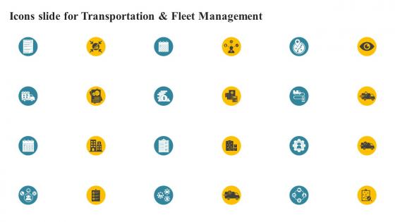 Icons Slide For Transportation And Fleet Management