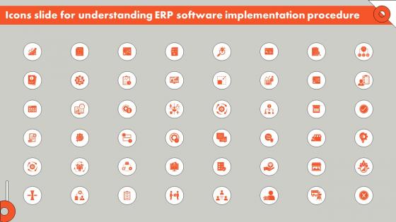 Icons Slide For Understanding ERP Software Implementation Procedure