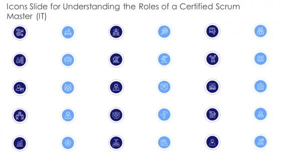 Icons Slide For Understanding The Roles Of A Certified Scrum Master It