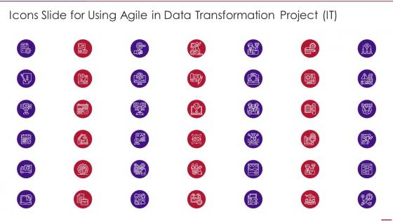 Icons Slide For Using Agile In Data Transformation Project It
