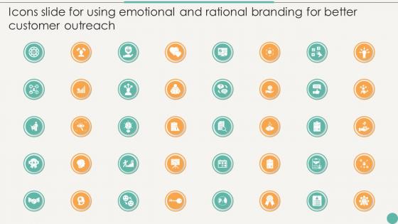 Icons Slide For Using Emotional And Rational Branding For Better Customer Outreach