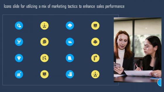 Icons Slide For Utilizing A Mix Of Marketing Tactics To Enhance Sales Strategy SS V