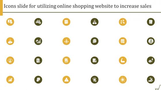 Icons Slide For Utilizing Online Shopping Website To Increase Sales