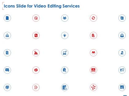 Icons slide for video editing services ppt powerpoint presentation file design inspiration