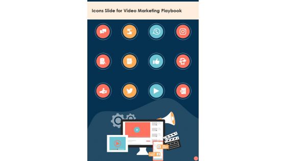 Icons Slide For Video Marketing Playbook One Pager Sample Example Document