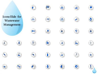 Icons slide for wastewater management ppt powerpoint gallery portfolio