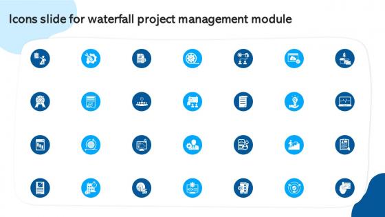 Icons Slide For Waterfall Project Management Module PM SS
