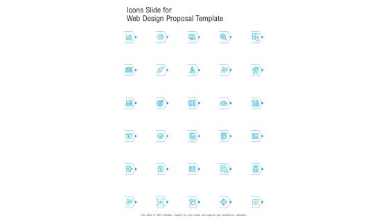 Icons Slide For Web Design Proposal Template One Pager Sample Example Document