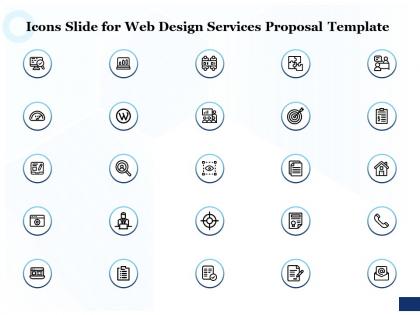 Icons slide for web design services proposal template ppt powerpoint formats