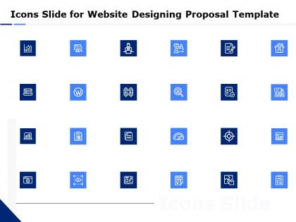 Icons slide for website designing proposal template ppt powerpoint themes