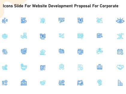 Icons slide for website development proposal for corporate ppt file display