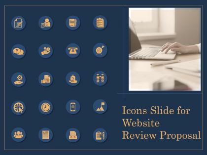 Icons slide for website review proposal ppt file brochure